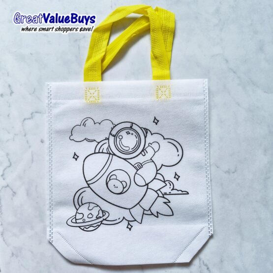 10x Recycle Reusable Bag DIY Colouring Bag - Image 2