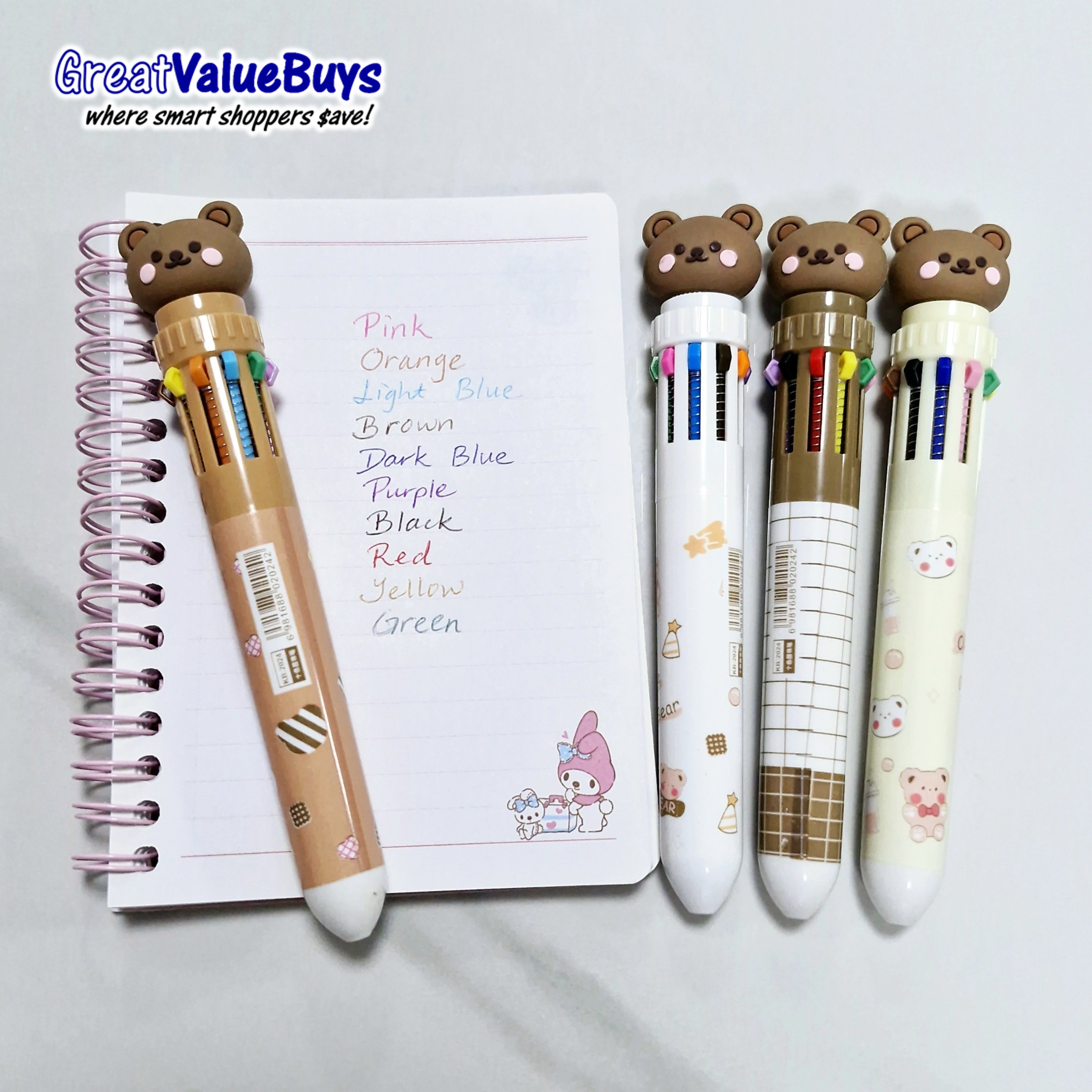 KID221 10-colour pen bear main