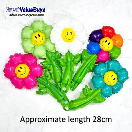 10x Flower Foil Balloons - Image 2