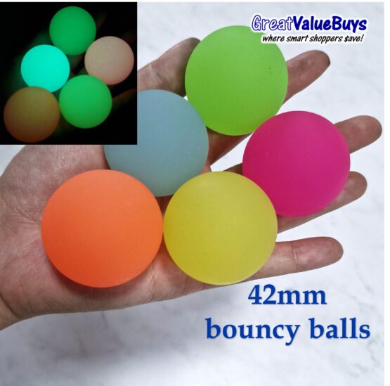 10x Glow Bouncy Balls - Image 6